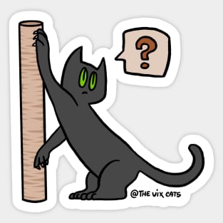 The scratching post dilema Sticker